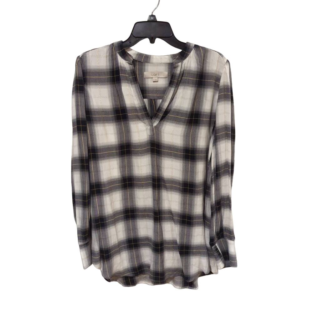 LOFT Plaid Top, EUC, M